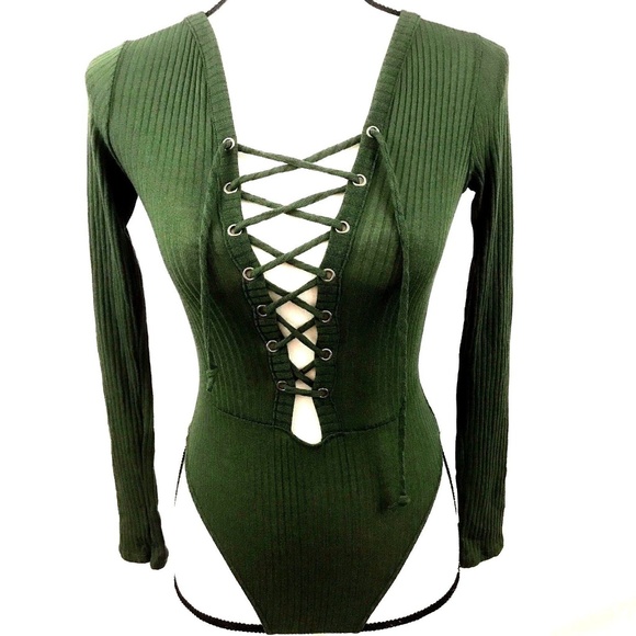 Women’s Body Suit Olive Green last one - Picture 2 of 2